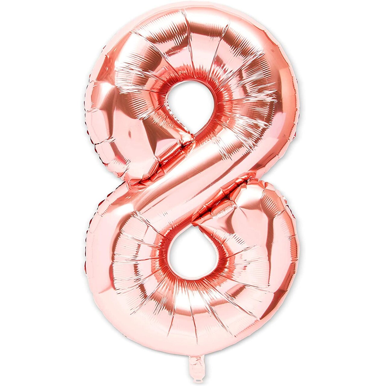 Rose Gold Foil Number 8 Party Balloons (40 in, 2 Pack)